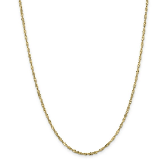 14K Yellow Gold 2mm Singapore Chain 18 Inch