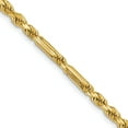 thumbnail image 1 of 14K Yellow Gold 3.0mm D/C Milano Rope Chain (24 X 3) Made In Peru mil060-24, 1 of 5
