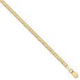 thumbnail image 1 of 14K Yellow Gold 3.1mm Solid Polished Light Flat Cuban Chain, 1 of 3