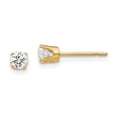 thumbnail image 1 of 14K Yellow Gold 3.5 mm CZ Stud Earrings, 1 of 1
