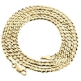 thumbnail image 1 of 14K Yellow Gold 3.50mm Solid Plain Curb Cuban Chain Link Necklace 16 Inches, 1 of 7