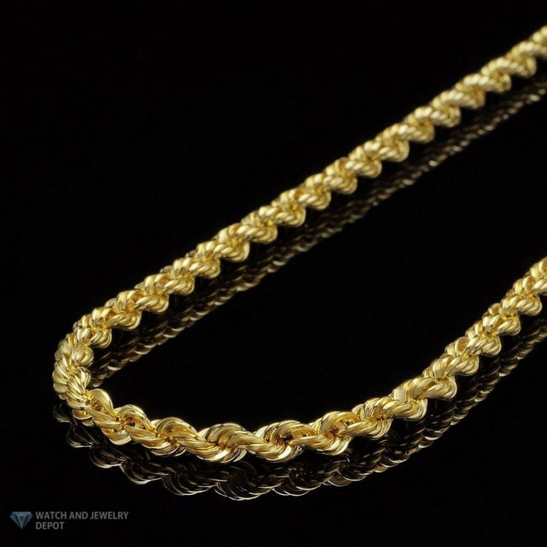 14K Yellow Gold 3.5mm Rope Link Chain Necklace 16-28 REAL GOLD