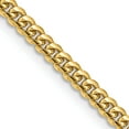 thumbnail image 1 of 14K Yellow Gold 3.5mm Solid Miami Cuban Chain (24 X 3.5) Made In South Africa dcu100-24, 1 of 5