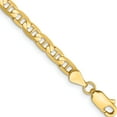 thumbnail image 1 of 14K Yellow Gold 3.75mm Concave Anchor Chain (8 X 3.75) Made In South Africa cca100-8, 1 of 4
