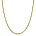 thumbnail image 1 of 14K Yellow Gold 3.7mm Solid Polished Light Flat Cuban Chain 24 Inch, 1 of 6
