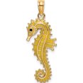 thumbnail image 1 of 14K Yellow Gold 3-D Enamel Seahorse Charm (29 X 10.35) Made In United States k7047, 1 of 5