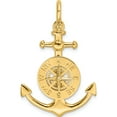 thumbnail image 1 of 14K Yellow Gold 3-D Small Anchor With Nautical Compass Charm (45 X 23.1) Made In United States k8004, 1 of 5