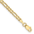 thumbnail image 1 of 14K Yellow Gold 3 mm Concave Open Figaro Chain 7 in. Bracelet, 1 of 1