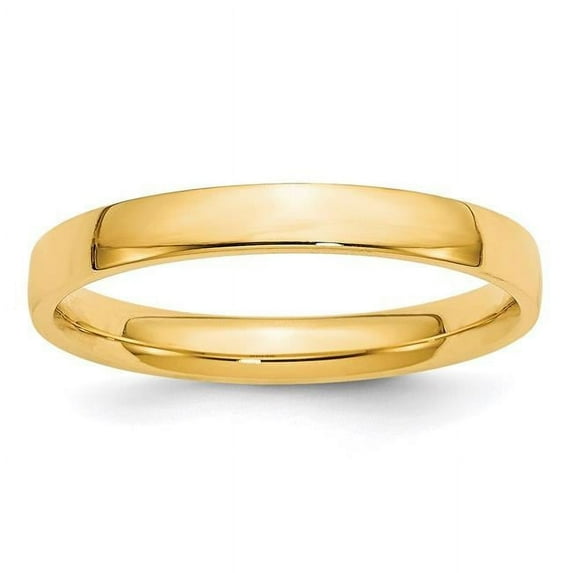 14K Yellow Gold 3 mm LTW Comfort Fit Band, Size 9