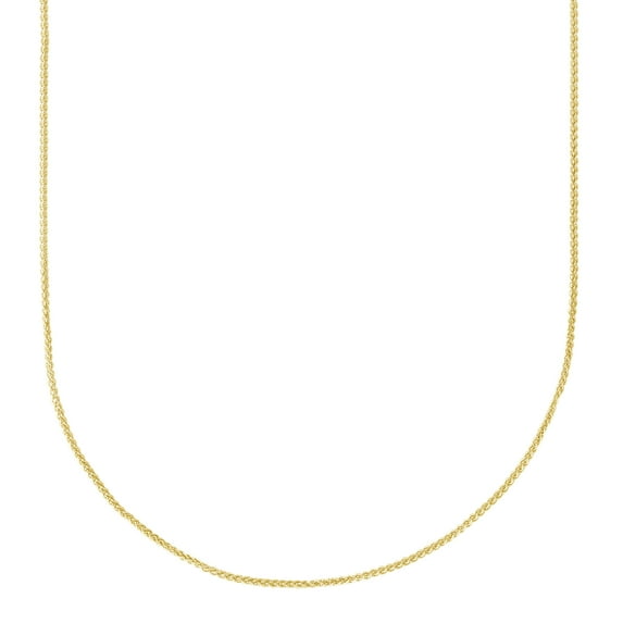 14K Yellow Gold 30in 1mm Adjustable Wheat Chain with Lobster Clasp