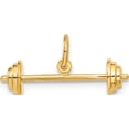 thumbnail image 1 of 14K Yellow Gold 3D Barbell Charm (9.5 X 22) Made In United States a9091, 1 of 6