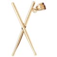 thumbnail image 1 of 14K Yellow Gold 3D Drum Sticks Pendant - 20 mm, 1 of 3