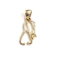 thumbnail image 1 of 14K Yellow Gold 3D medical stethoscope doctor nurse Pendant Fine Jewelry 1g, 1 of 12