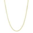 thumbnail image 1 of 14K Yellow Gold 3MM Solid Cuban Curb Link Chain Necklaces, 16-24 inch, Real 14K Gold, Next Level Jewelry, 1 of 4