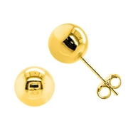 JEWELRY AVALANCHE 14K Yellow Gold 3mm-8mm Ball Stud Earrings - Push Back Backings - Polished Finish - Y7MM