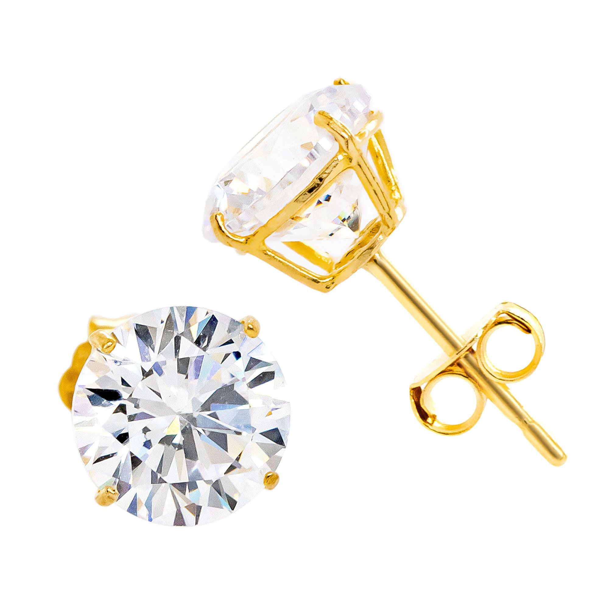 Jewelry Avalanche 14K Yellow Gold Diamond Simulated CZ Stud