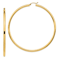 thumbnail image 1 of 14K Yellow Gold 3mm Polished Hoop Earrings, 1 of 7