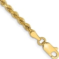 thumbnail image 1 of 14K Yellow Gold 3mm Semi-Solid D/C Rope Chain (8 X 3) Made In Peru dh021-8, 1 of 5