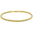 thumbnail image 1 of 14K Yellow Gold 3mm Solid Rope Diamond Cut Bracelet, FREE Microfiber Cloth, Link Chain 7" - 8", Giorgio Bergamo 8, 1 of 5