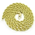 thumbnail image 1 of 14K Yellow Gold 3mm Solid Rope Diamond Cut Chain, Link Mens Womens Necklace, Giorgio Bergamo, 1 of 7