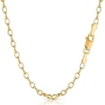 thumbnail image 1 of 14K Yellow Gold 4.5mm Oval Rolo Chain, FREE Microfiber Cloth, Belcher Link Mens Womens Necklace and Bracelet, Giorgio Bergamo 18, 1 of 6