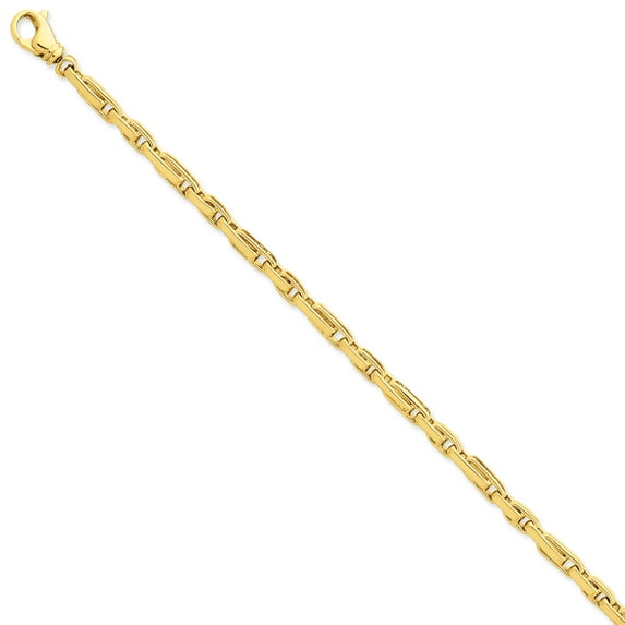 14K Yellow Gold 4.5mm Polished Fancy Link Chain