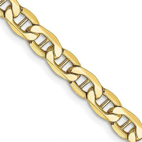14K Yellow Gold 4.75 mm Semi-Solid 22 in. Anchor Chain