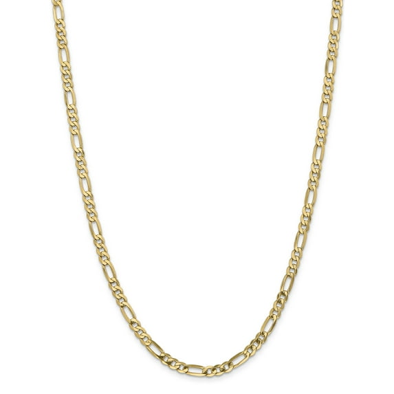 14K Yellow Gold 4.75mm Flat Figaro Chain (20 X 4.75) Made In South Africa ffl120-20