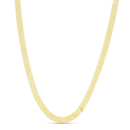 JewelStop 14K Yellow Gold 4.7mm Bismark Chain Bracelet 7.25 inches, Pear Shaped Lobster Clasp - 1.9gr.