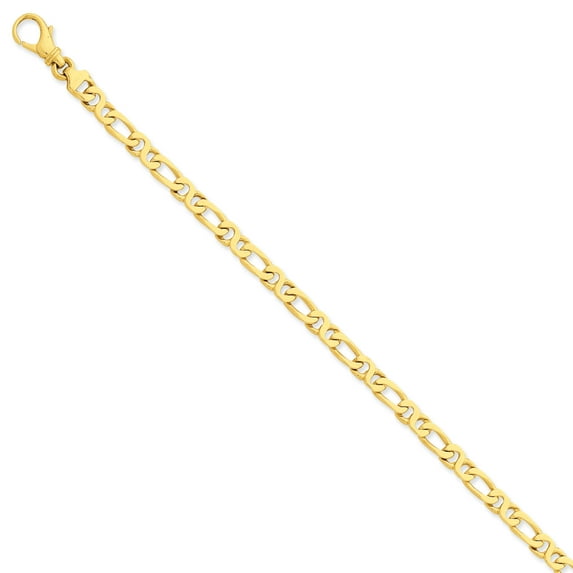 14K Yellow Gold 4.8mm Polished Fancy Link Chain 20 Inch