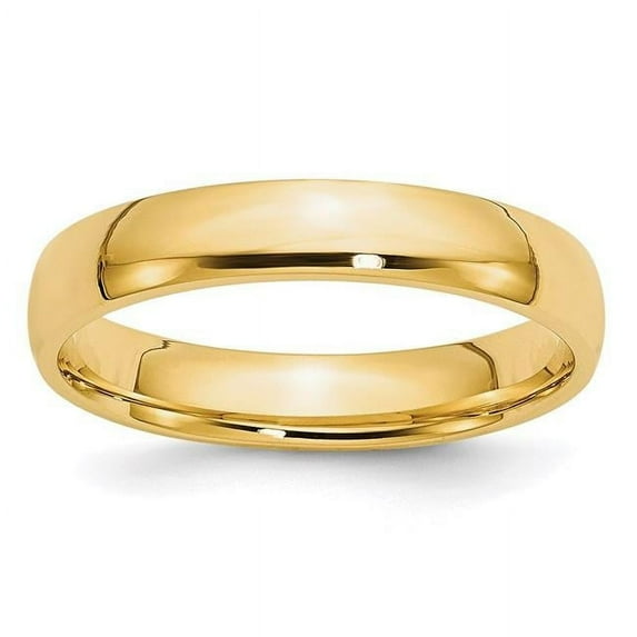 14K Yellow Gold 4 mm LTW Comfort Fit Band, Size 14