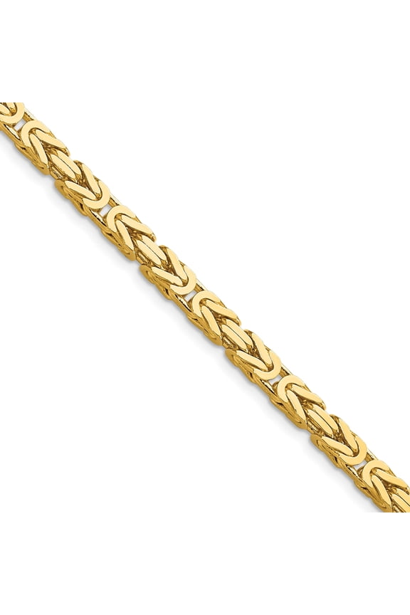 14K Yellow Gold 4mm Byzantine Chain (18 X 4) Made In Dominican Republic biz110-18