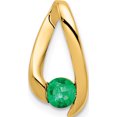 thumbnail image 1 of 14K Yellow Gold 4mm Emerald Pendant (17 X 8) Made In United States xp948e, 1 of 5