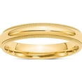 thumbnail image 1 of 14K Yellow Gold 4mm Milgrain Comfort Wedding Band (Size 7) Made In United States mc040-7, 1 of 6