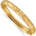 thumbnail image 1 of 14K Yellow Gold 5/16 Laser Cut Hinged Bangle Bracelet (7 X 8) Made In United States lz5/16, 1 of 5
