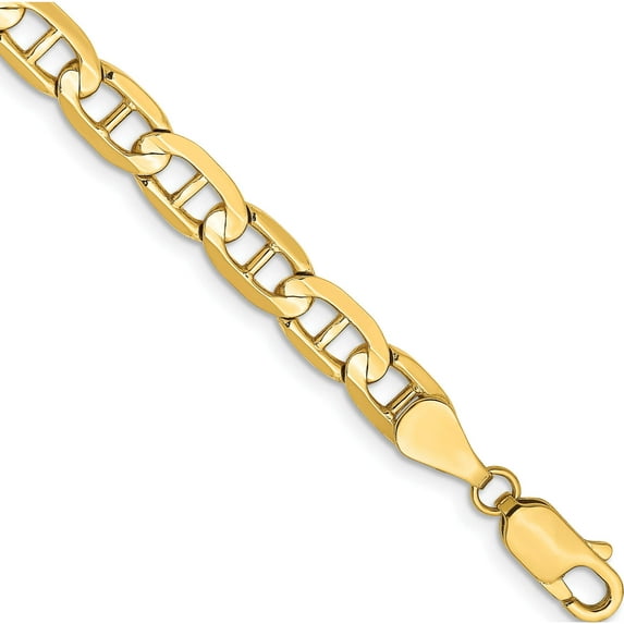 14K Yellow Gold 5.25mm Concave Anchor Chain (8 X 5.25) Made In South Africa cca140-8