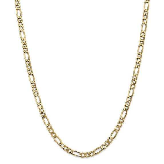 14K Yellow Gold 5.35mm Semi-Solid Figaro Chain 16 Inch