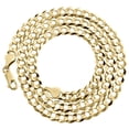 thumbnail image 1 of 14K Yellow Gold 5.50mm Solid Plain Curb Cuban Chain Link Necklace 28 Inches, 1 of 7