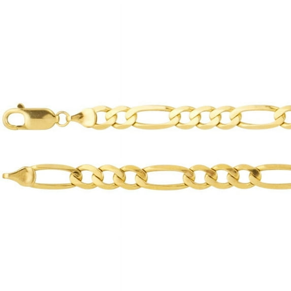 14K Yellow Gold 5.5mm Figaro 7" Chain