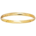 thumbnail image 1 of 14K Yellow Gold 5.5mm Shiny Diamond Cut Florentine Bangle with Clasp, 1 of 1