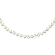 BAGATELA 14K Yellow Gold 5-6 mm White Near Round Freshwater Cultured Pearl 24 in. Necklace