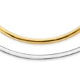 thumbnail image 1 of 14K Yellow Gold 5 mm Reversible White & Yellow Domed Omega 18 in. Necklace, 1 of 1