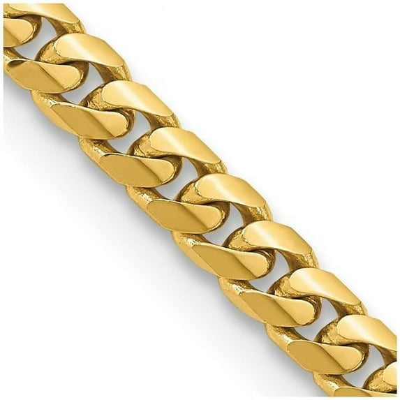 14K Yellow Gold 5 mm Solid Miami 22 in. Cuban Chain