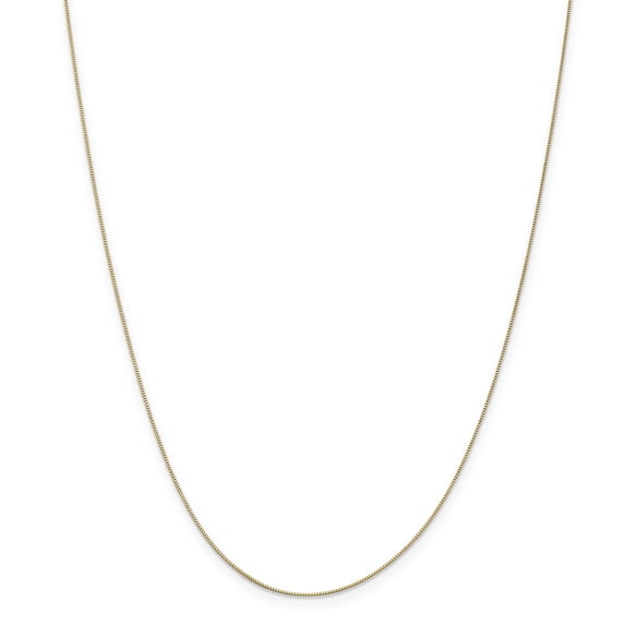 14K Yellow Gold .5mm Box Chain Necklace Size 30