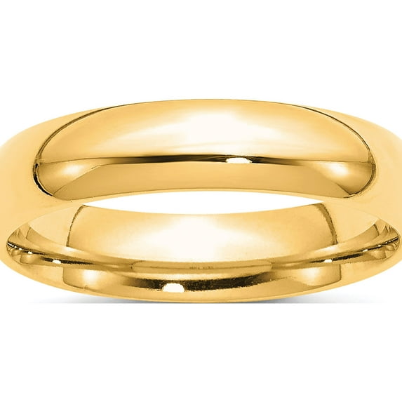 14K Yellow Gold 5mm Comfort-Fit Band (Size 12) Made In United States cf050-12