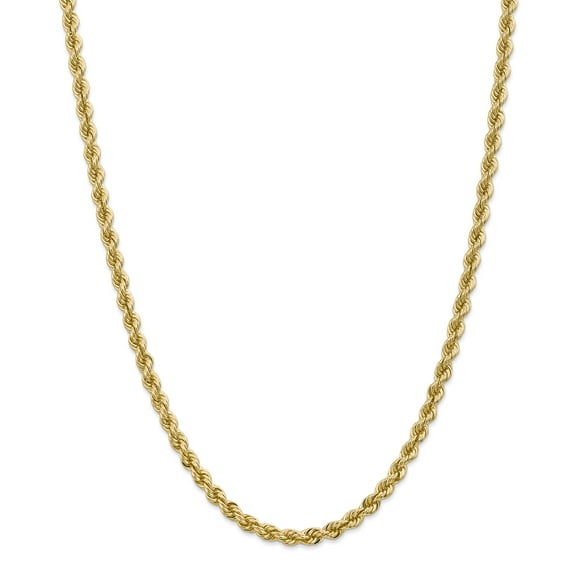 14K Yellow Gold 5mm Handmade Regular Rope Chain 18 IN