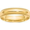 thumbnail image 1 of 14K Yellow Gold 5mm Milgrain Comfort Wedding Band (Size 6.5) Made In United States mc050-6.5, 1 of 6