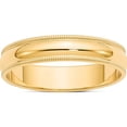 thumbnail image 1 of 14K Yellow Gold 5mm Milgrain Half-Round Wedding Band (Size 5) Made In United States m050-5, 1 of 5