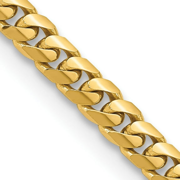 14K Yellow Gold 5mm Solid Miami Cuban Chain (18 X 5) Made In South Africa dcu160-18