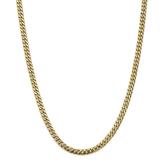 14K Yellow Gold 5mm Solid Miami Cuban Chain